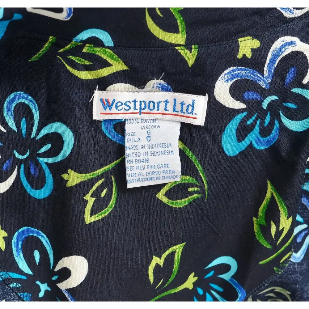 Vintage 90s Floral Rayon Romper Navy Wrap Playsuit Boho Summer Shorts Jumpsuit S